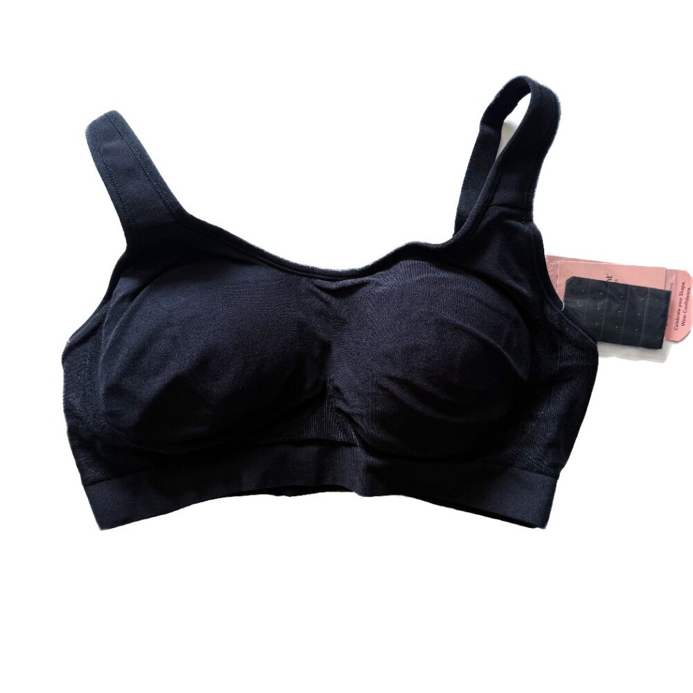 NWT Shapermint Everyday Comfort Straps Wireless Shaping Bra Black Size Medium M - Picture 2 of 8